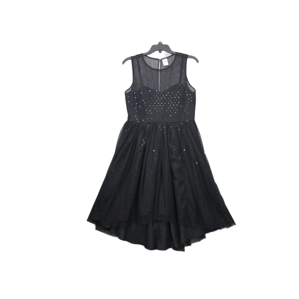 Disney‎ LC Lauren Conrad Black Sheer Shimmer Babydoll Goth A-Line Dress Size 6
